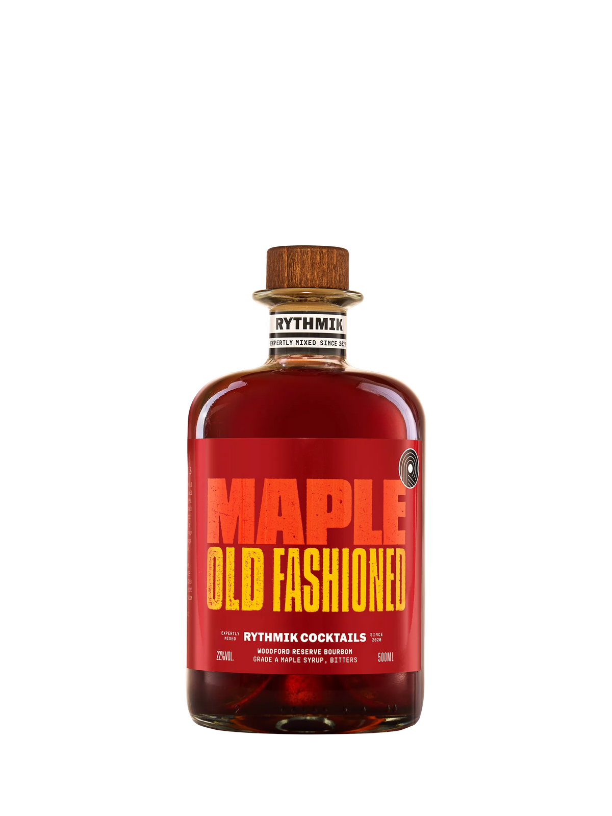 Rythmik Maple Old Fashioned cocktail mixer 50cl, imported from the UK
