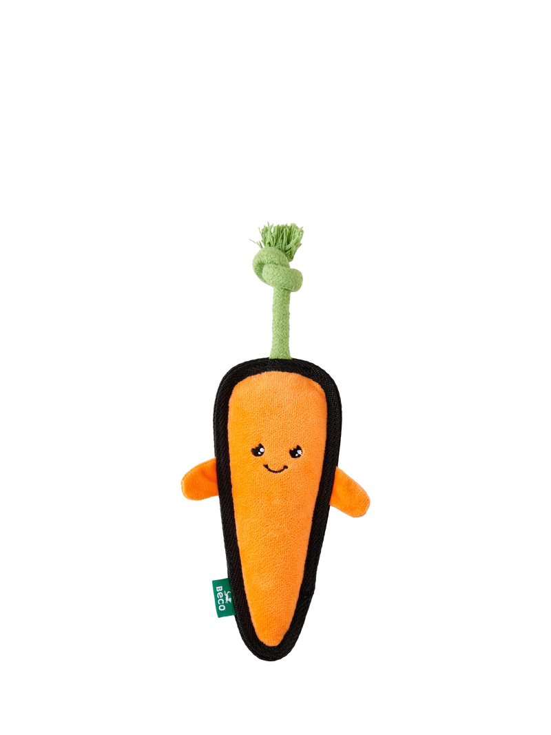 Beco Pets carrot dog toy with squeaker (British brand)