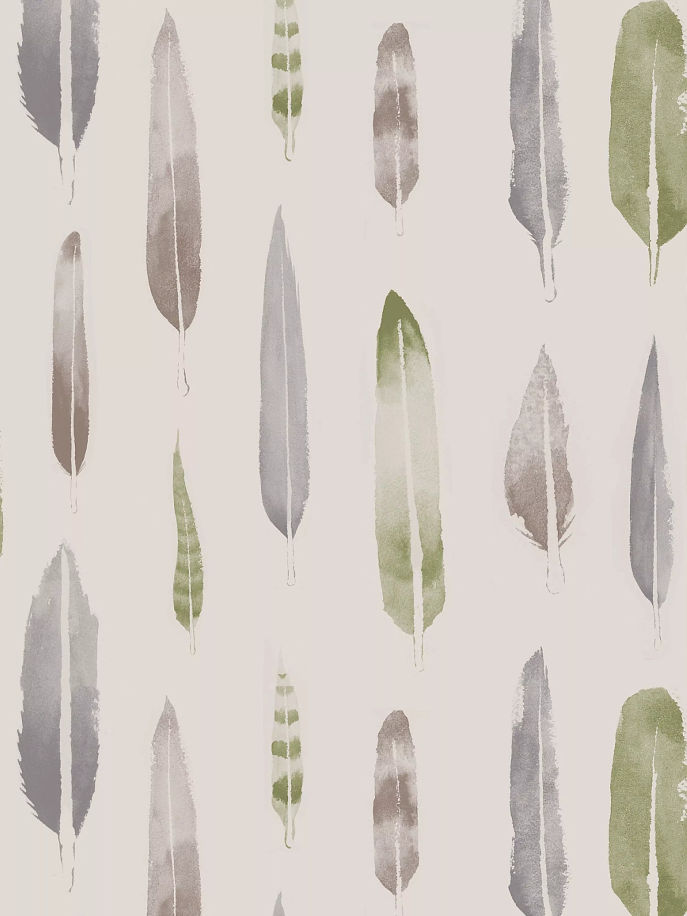 Mini Moderns Feathers wallpaper British Lichen - British product
