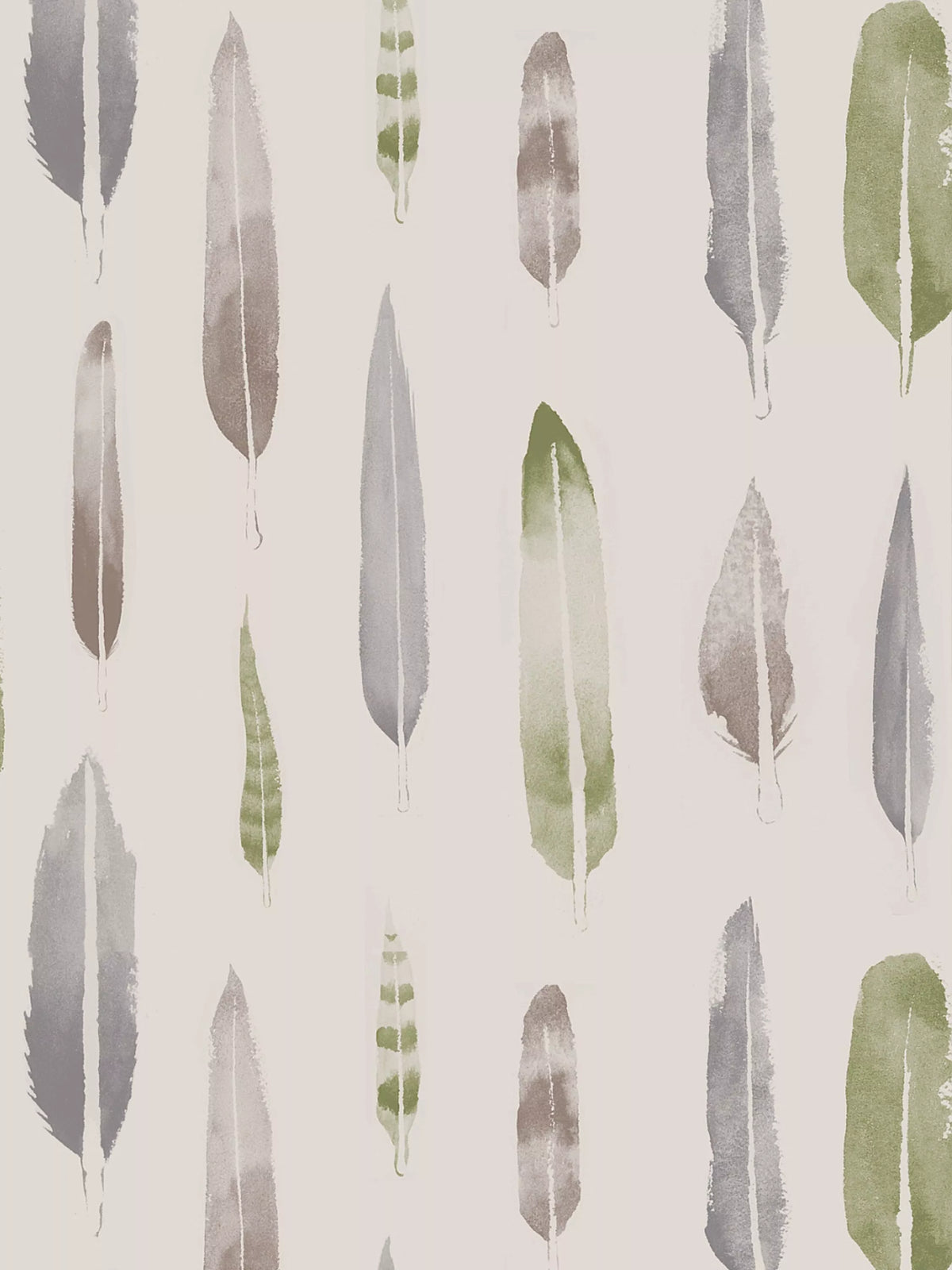Mini Moderns Feathers wallpaper British Lichen - British product