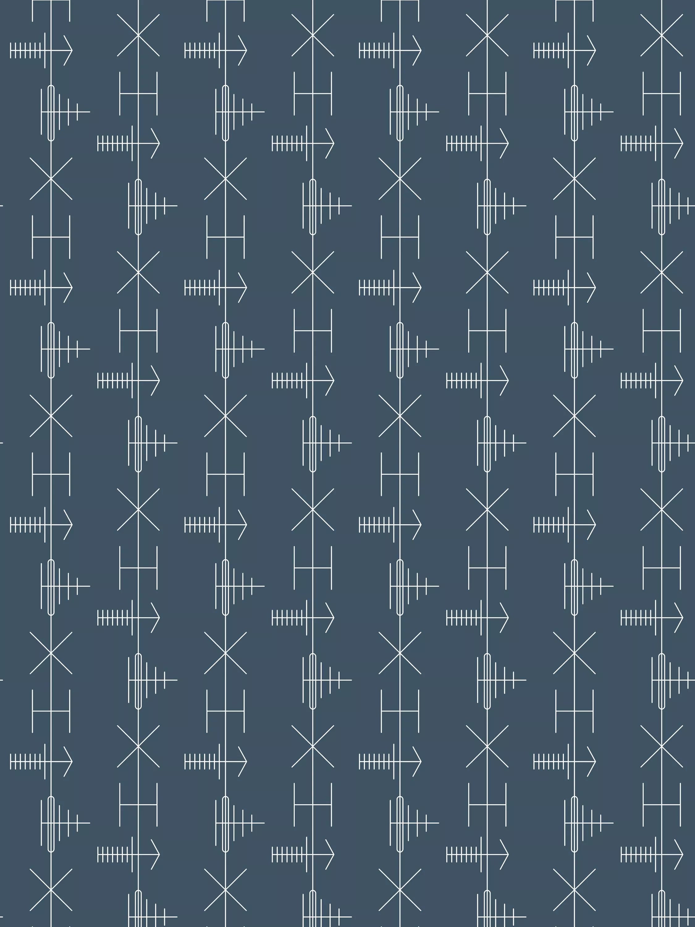 Mini Moderns wallpaper Transmission Washed Denim, imported from the UK