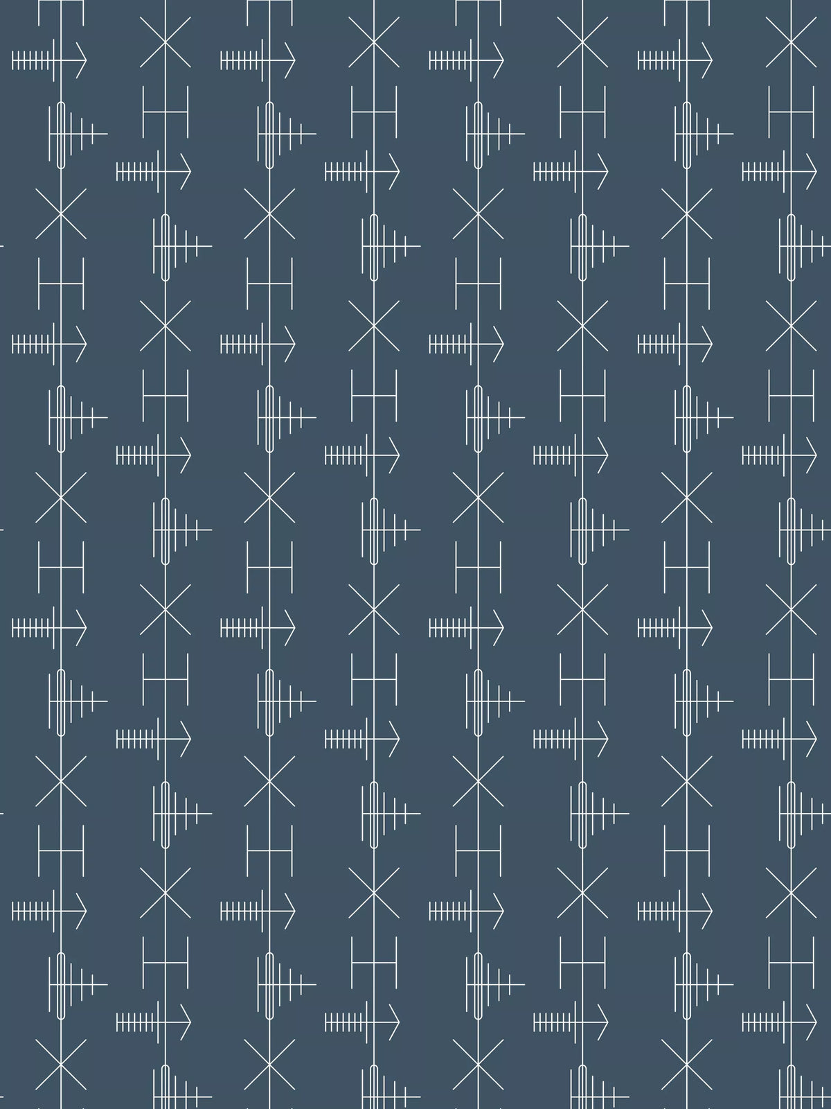 Mini Moderns wallpaper Transmission Washed Denim, imported from the UK