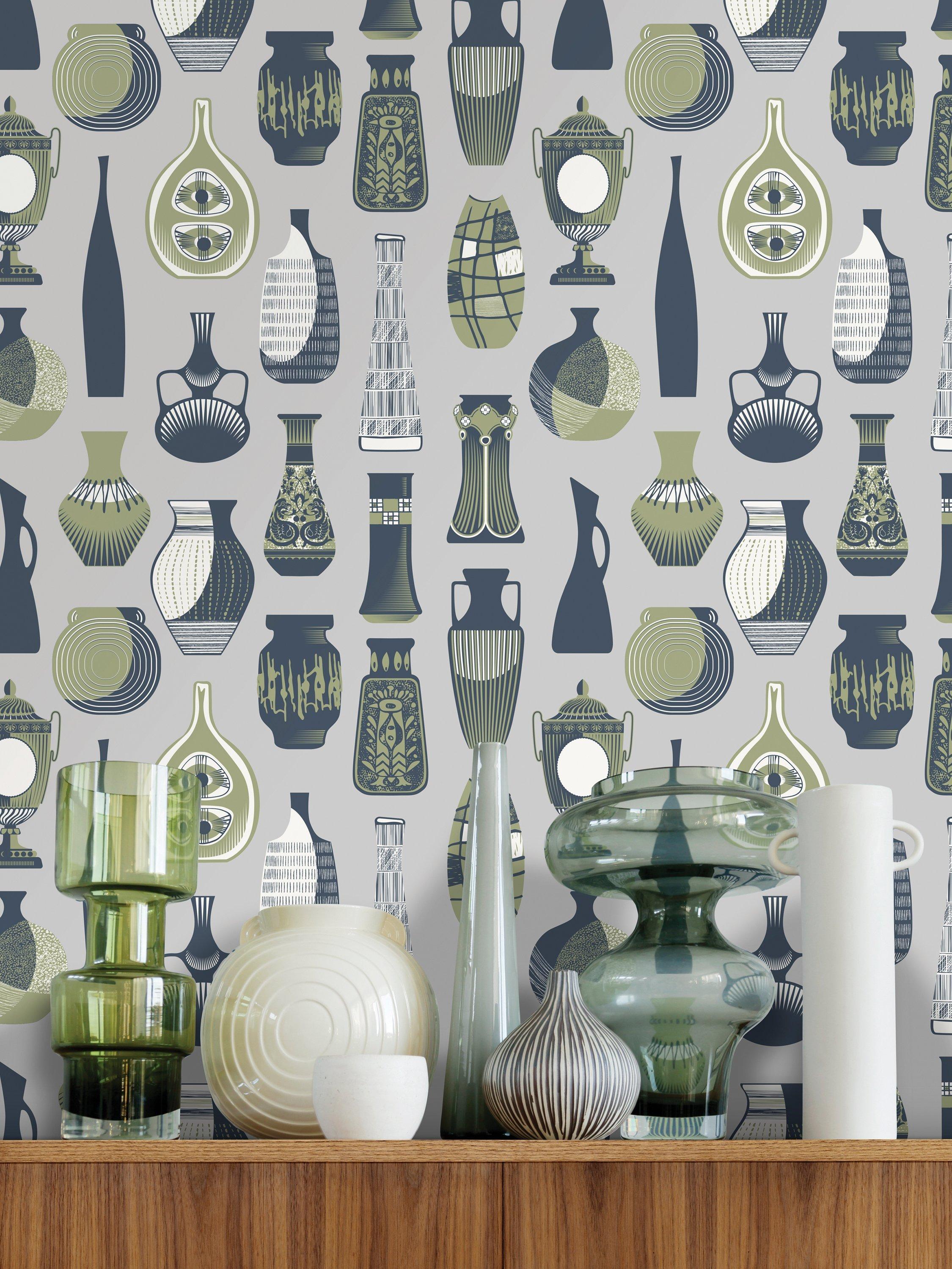 Mini Moderns Vessel wallpaper Concrete (British brand)