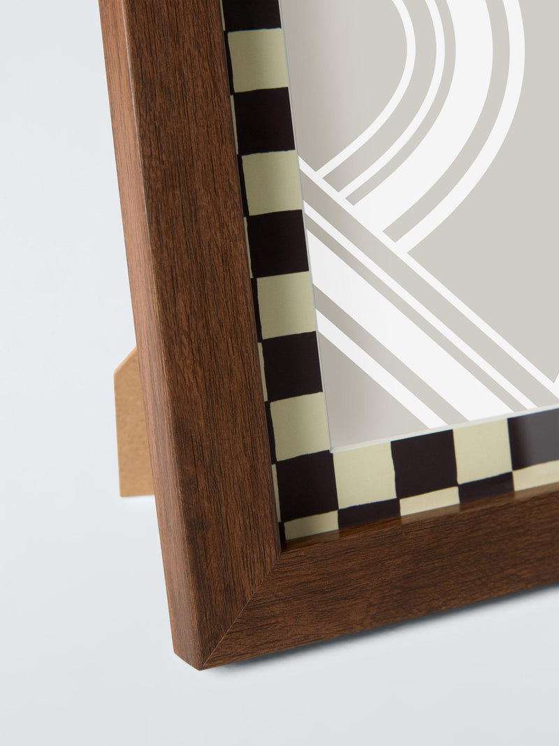 John Lewis walnut frame 4x6 check mount, imported from the UK