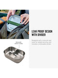 black+blum large stainless steel lunch box 1L olive - British product