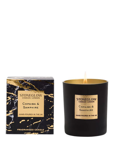 John Lewis Stoneglow Luna Copaiba & Samphire Scented Candle, 220g- Buy online at McGrocer