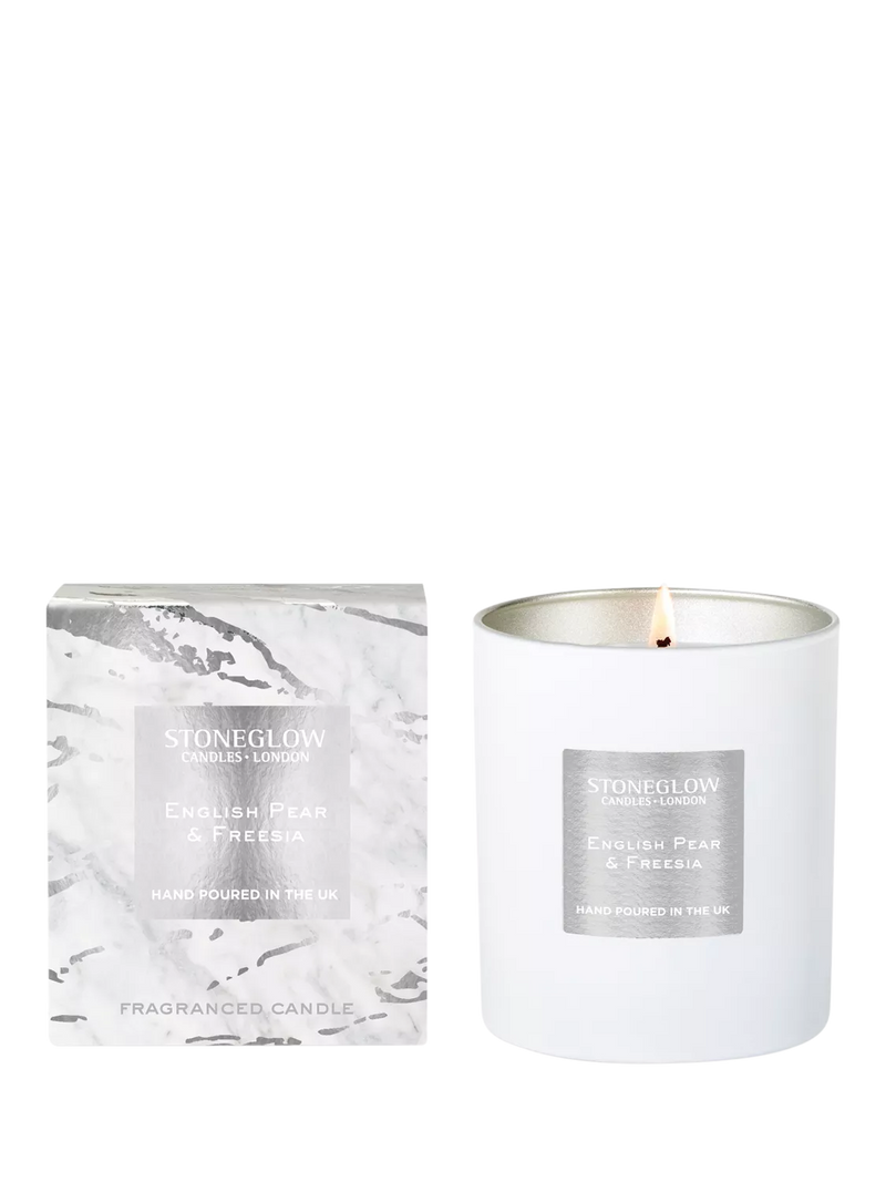Stoneglow scented candle English Pear & Freesia 220g (British brand)
