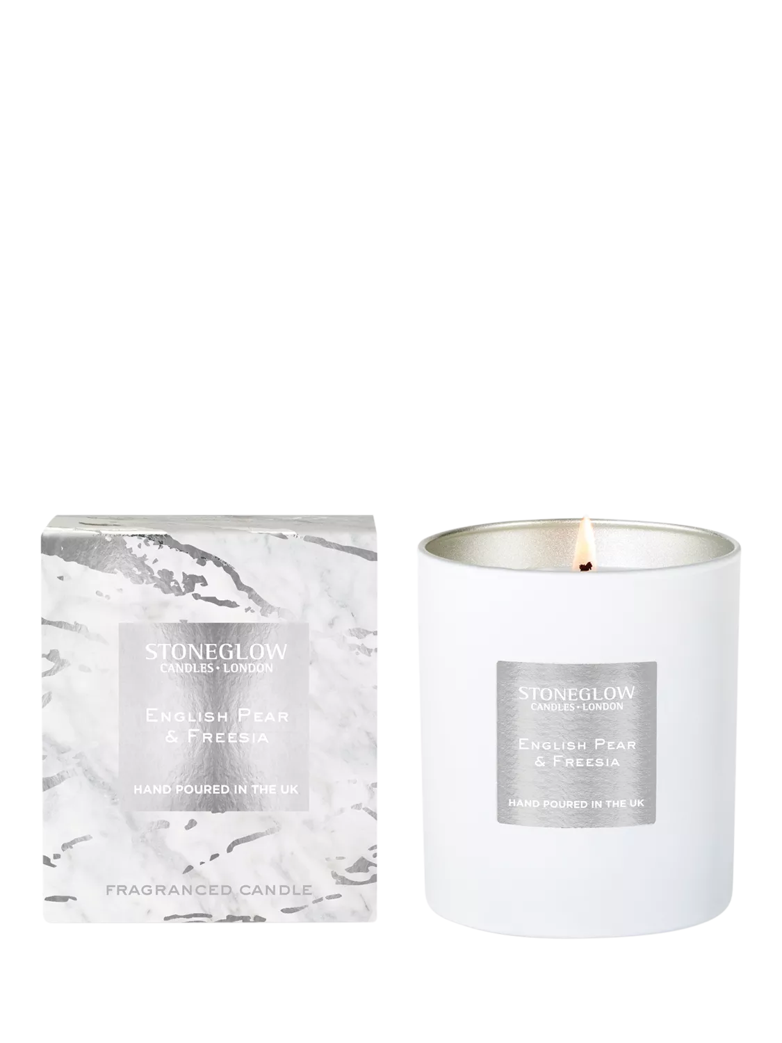 Stoneglow scented candle English Pear & Freesia 220g (British brand)