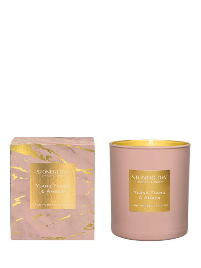 John Lewis Stoneglow Ylang Ylang & Amber Scented Candle 220g- Buy online at McGrocer