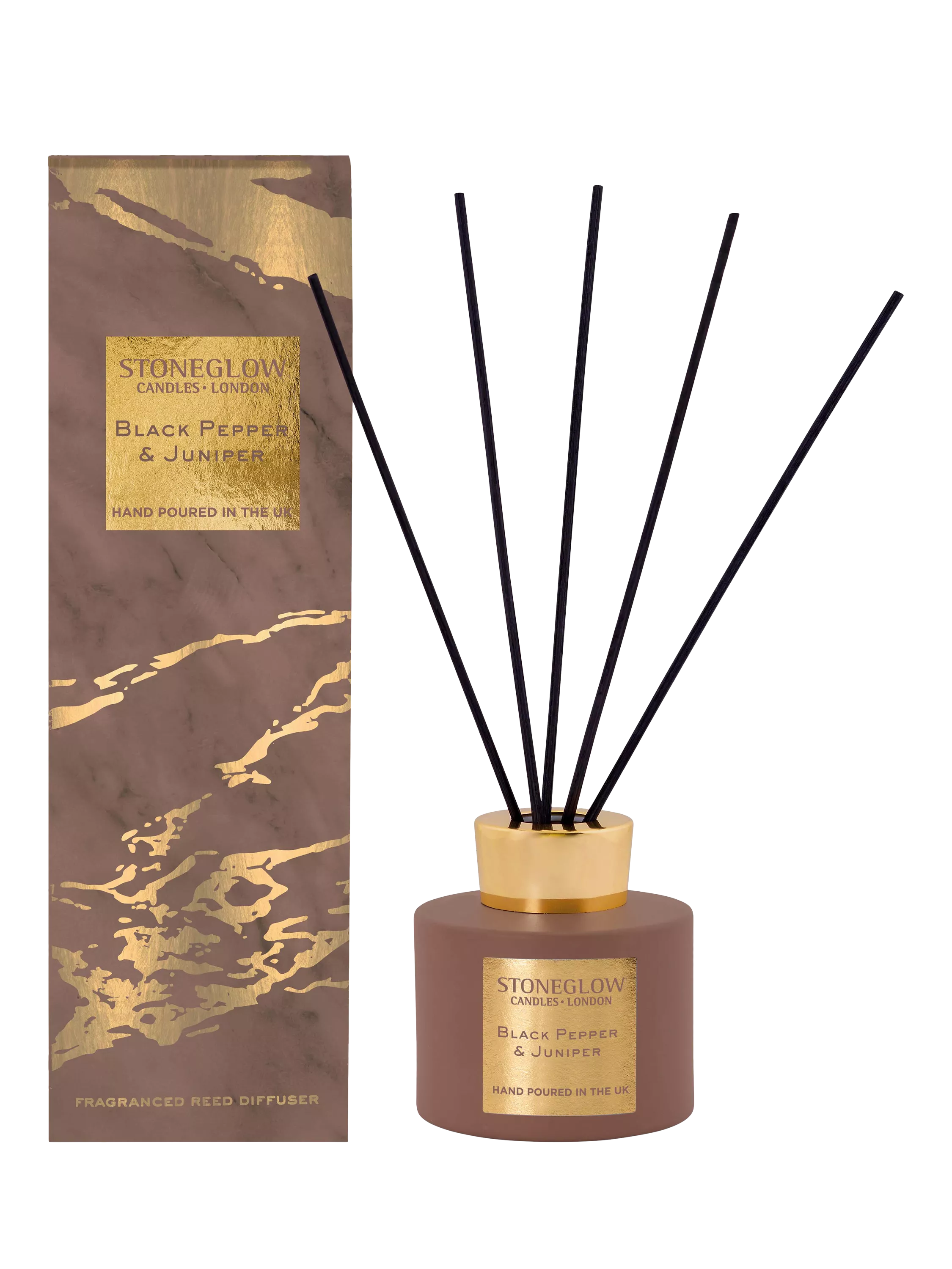 Stoneglow Black Pepper & Juniper reed diffuser 120ml, UK version