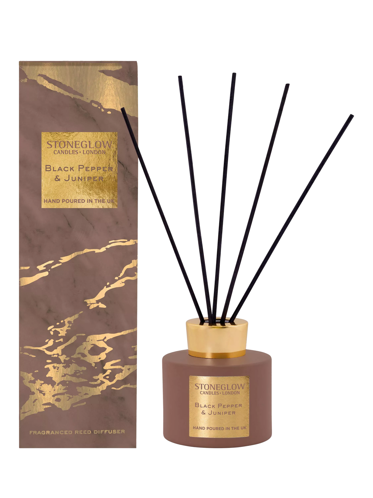 Stoneglow Black Pepper & Juniper reed diffuser 120ml, UK version