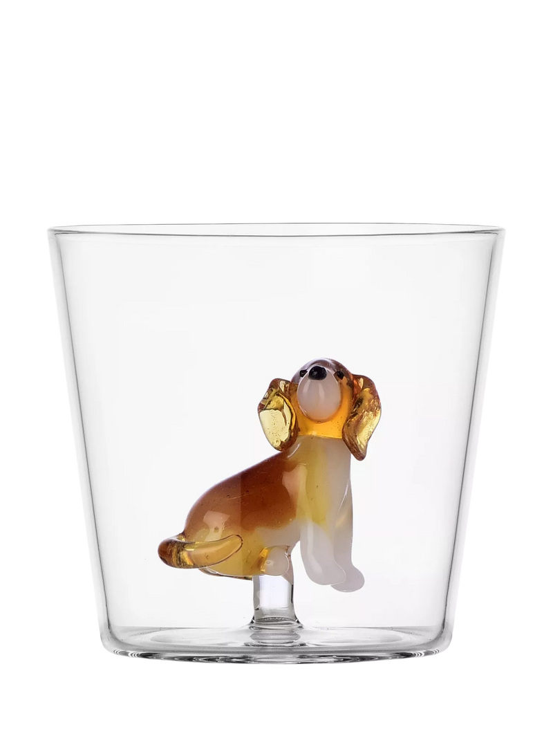 Ichendorf Milano glass tumbler golden retriever design 350ml - British product