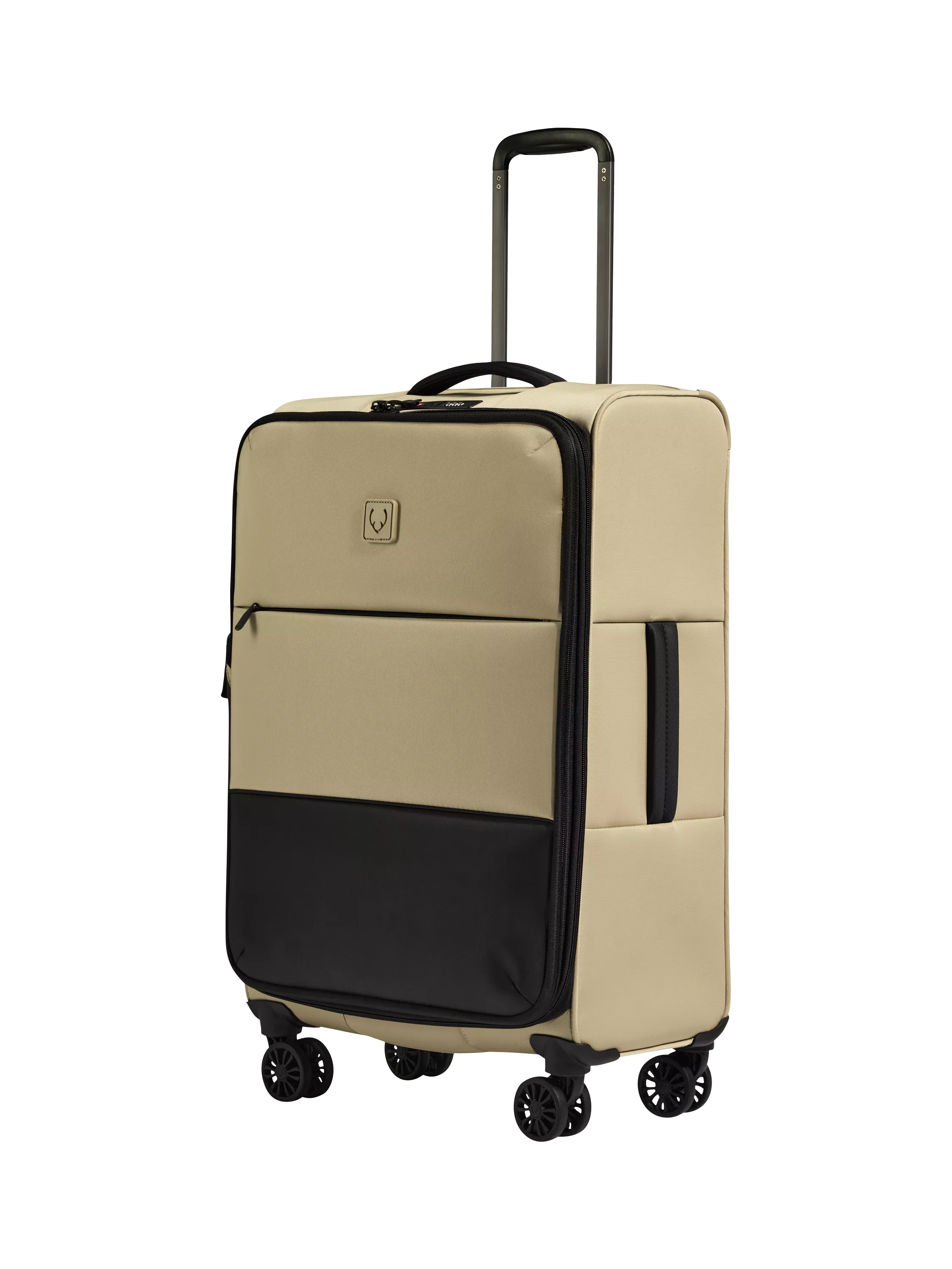 Antler Soft Stripe 2.0 Expandable 4-Wheel Suitcase, 69cm, Sand