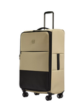 Antler Soft Stripe 2.0 4 Wheel 81cm Large Expandable Suitcase, Black