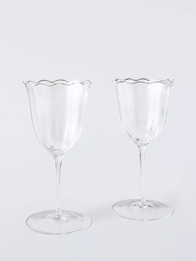 John Lewis John Lewis Tulip Wine Glass, Set of 2, 100ml, Clear- Buy online at McGrocer