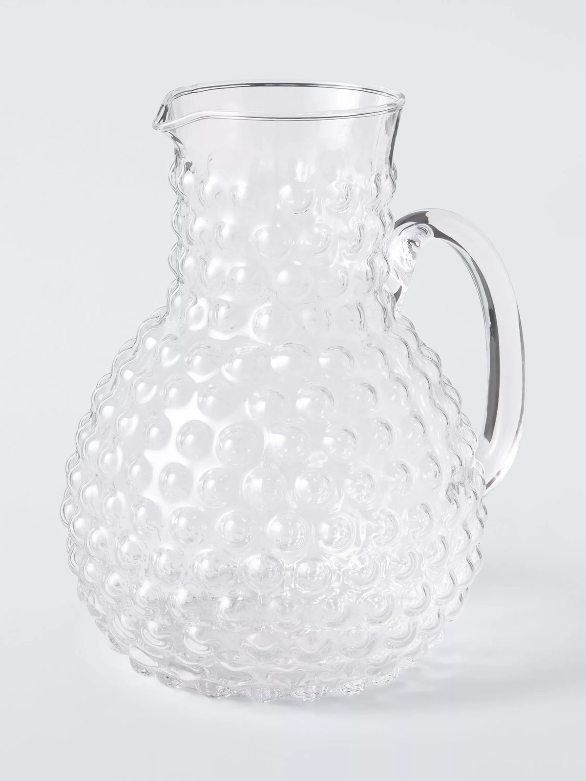John Lewis clear bubble glass jug 2L, imported from the UK