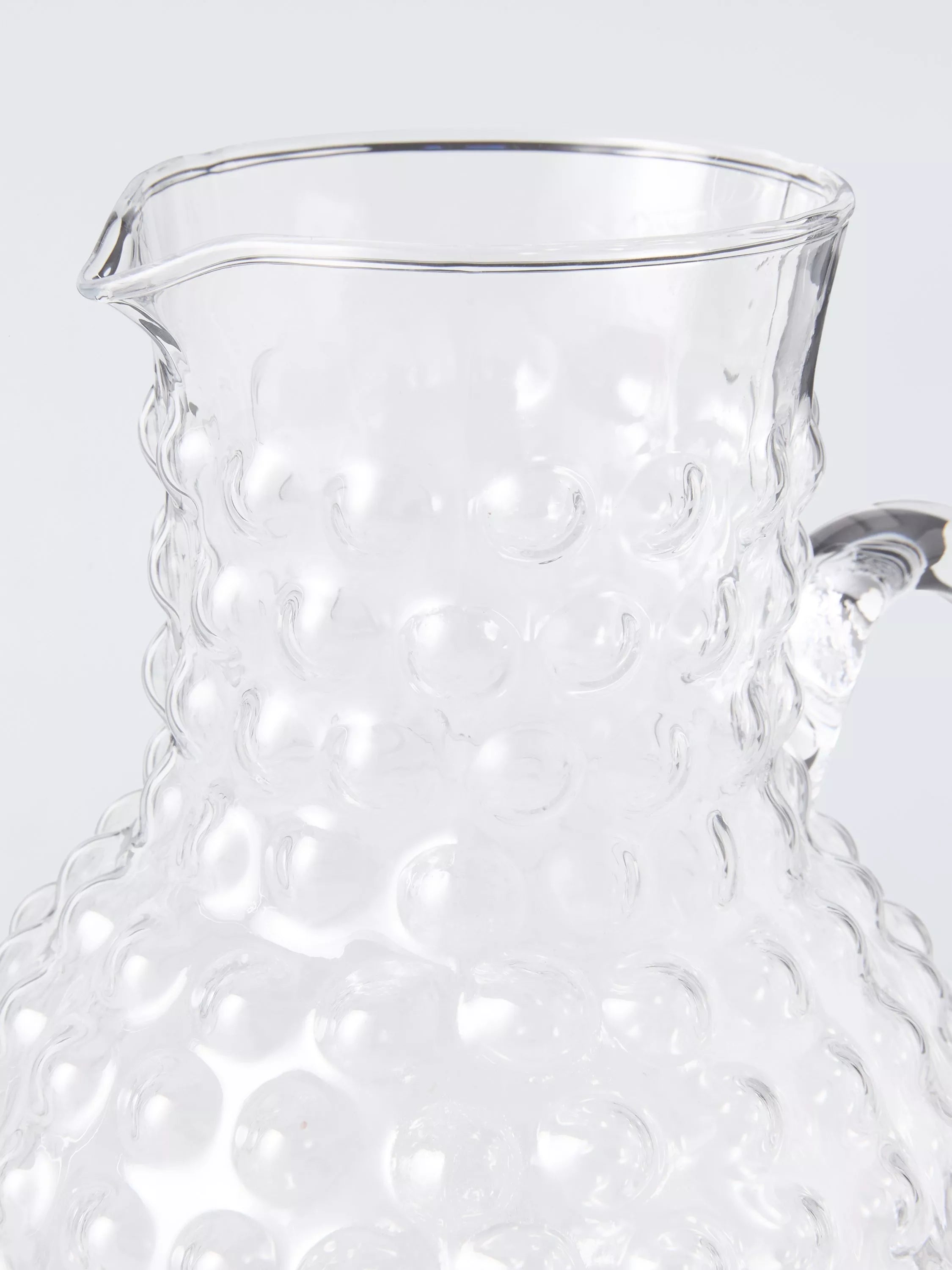 John Lewis clear bubble glass jug 2L, imported from the UK