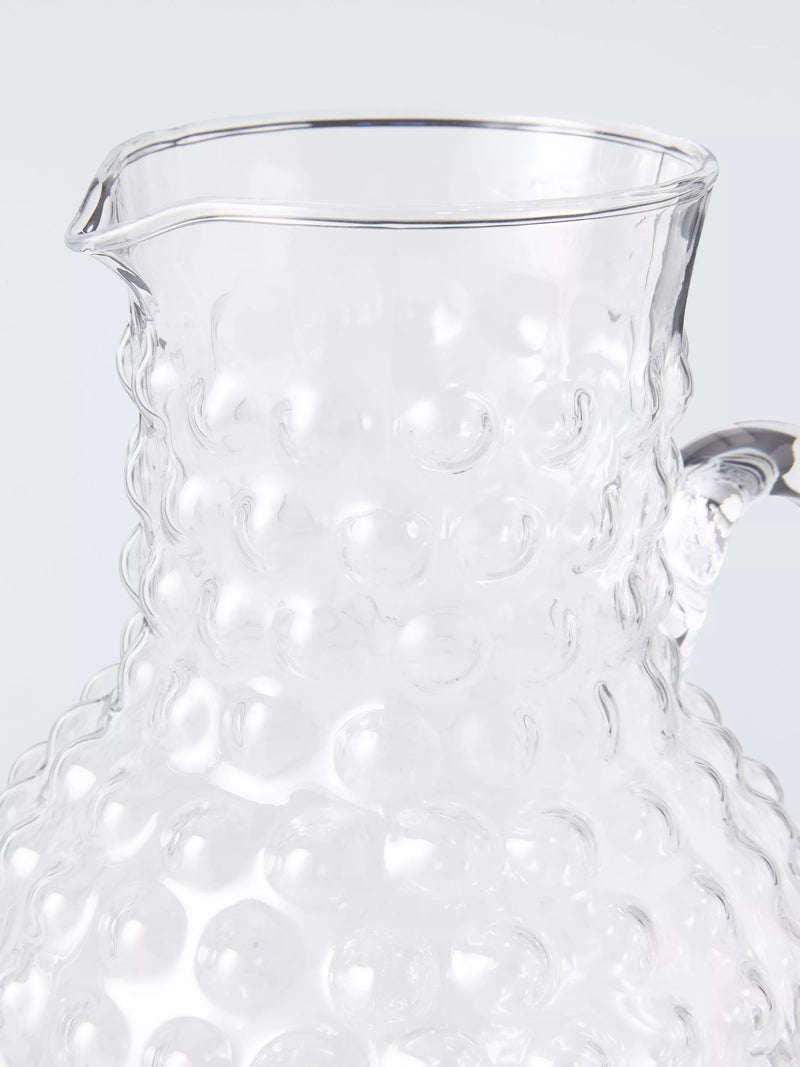 John Lewis clear bubble glass jug 2L, imported from the UK