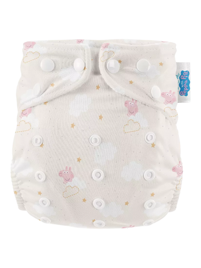 John Lewis Modern Cloth Nappies Reusable Nappy Clouds Peppa One Size- Buy online at McGrocer