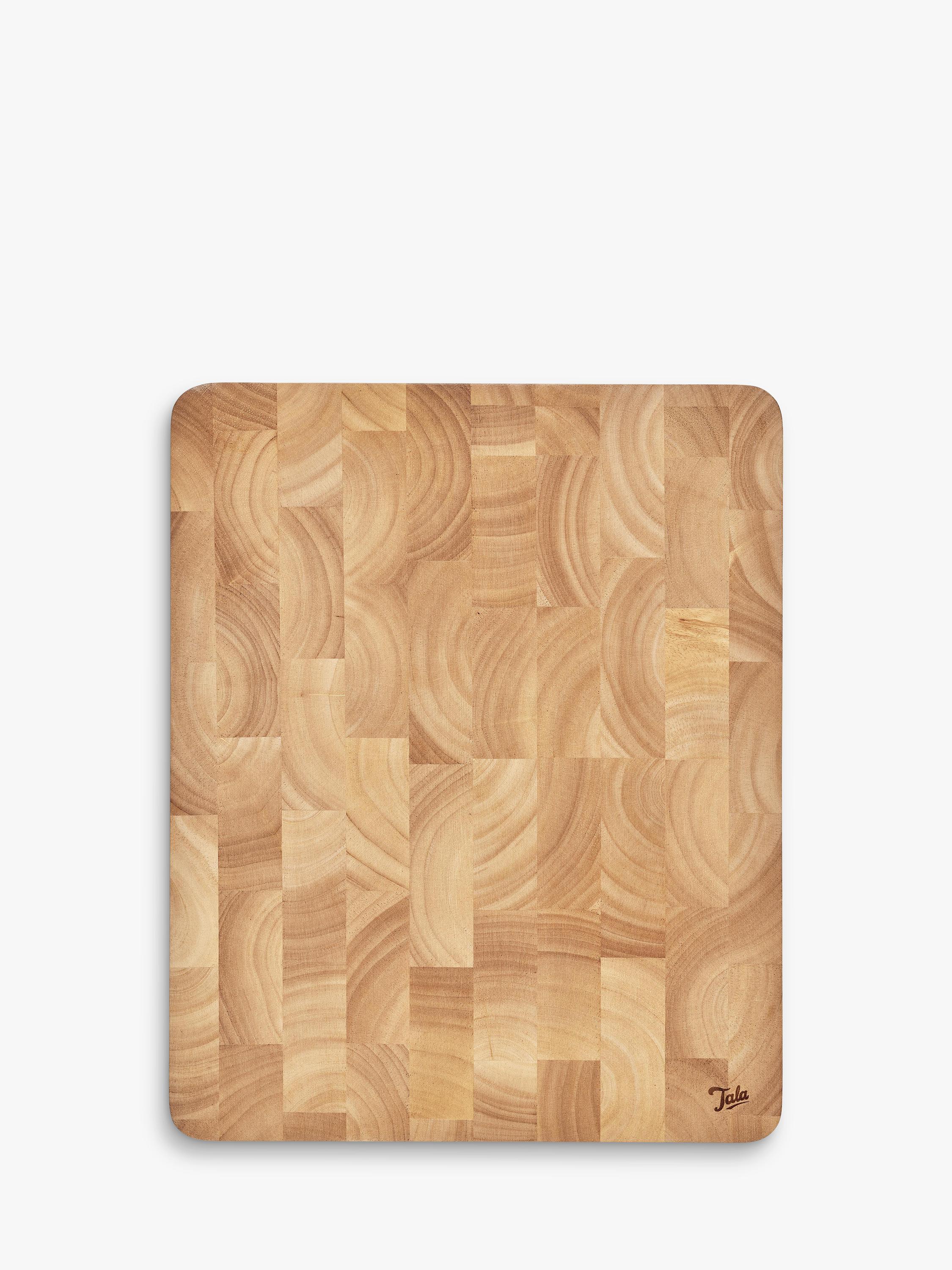 Tala rectangular rubber wood end grain chopping board 37cm, imported from the UK