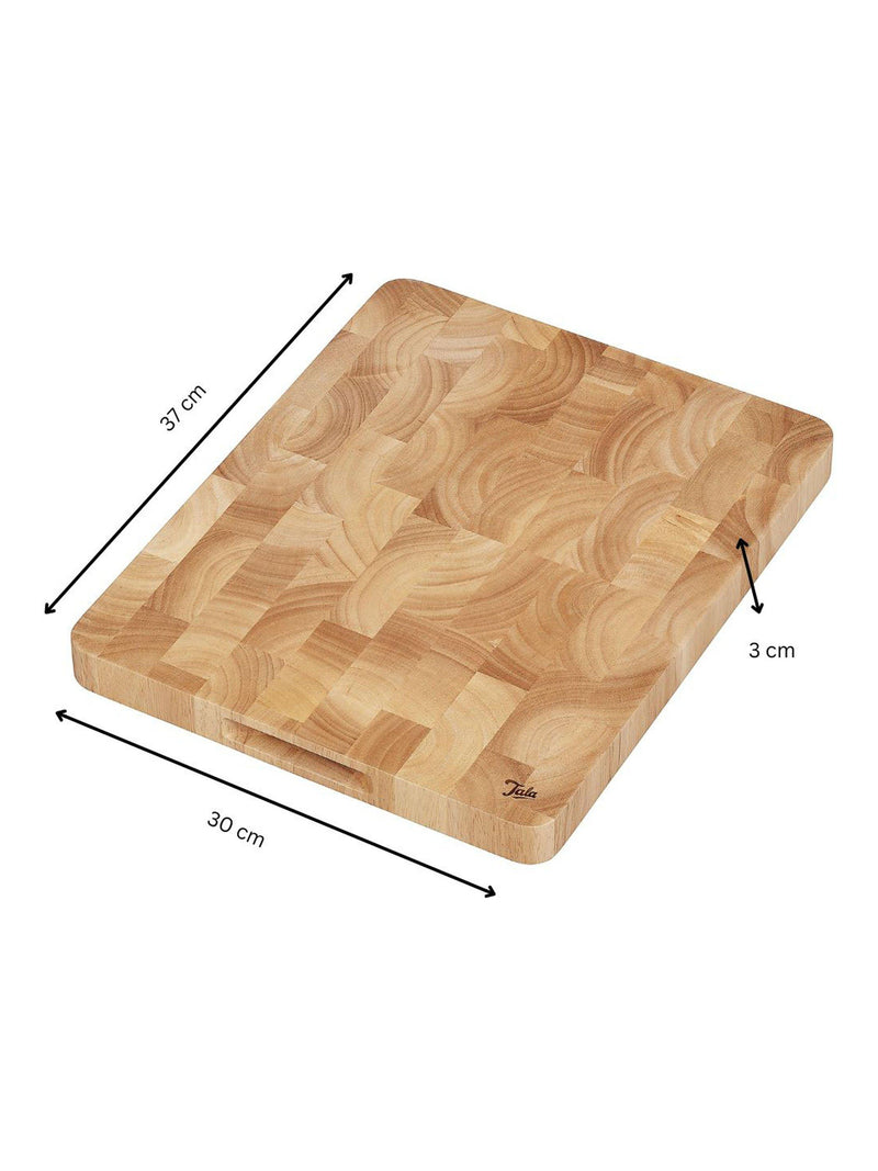 Tala rectangular rubber wood end grain chopping board 37cm, imported from the UK