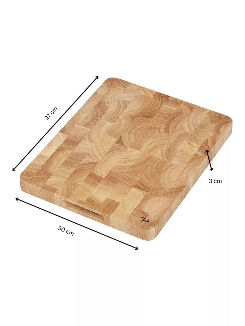 Tala rectangular rubber wood end grain chopping board 37cm, imported from the UK