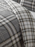 Catherine Lansfield Grey Kelso Check Duvet Cover and Pillowcase Set - British product