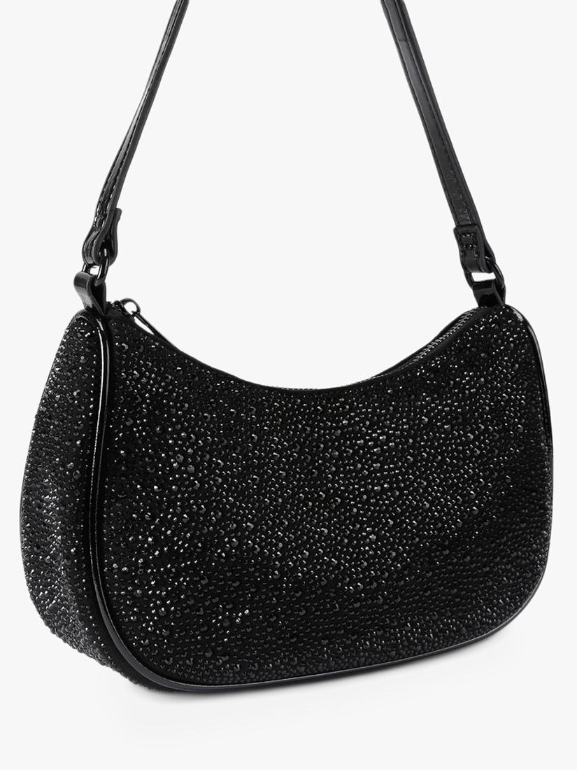 Miss KG black embellished shoulder bag - British product