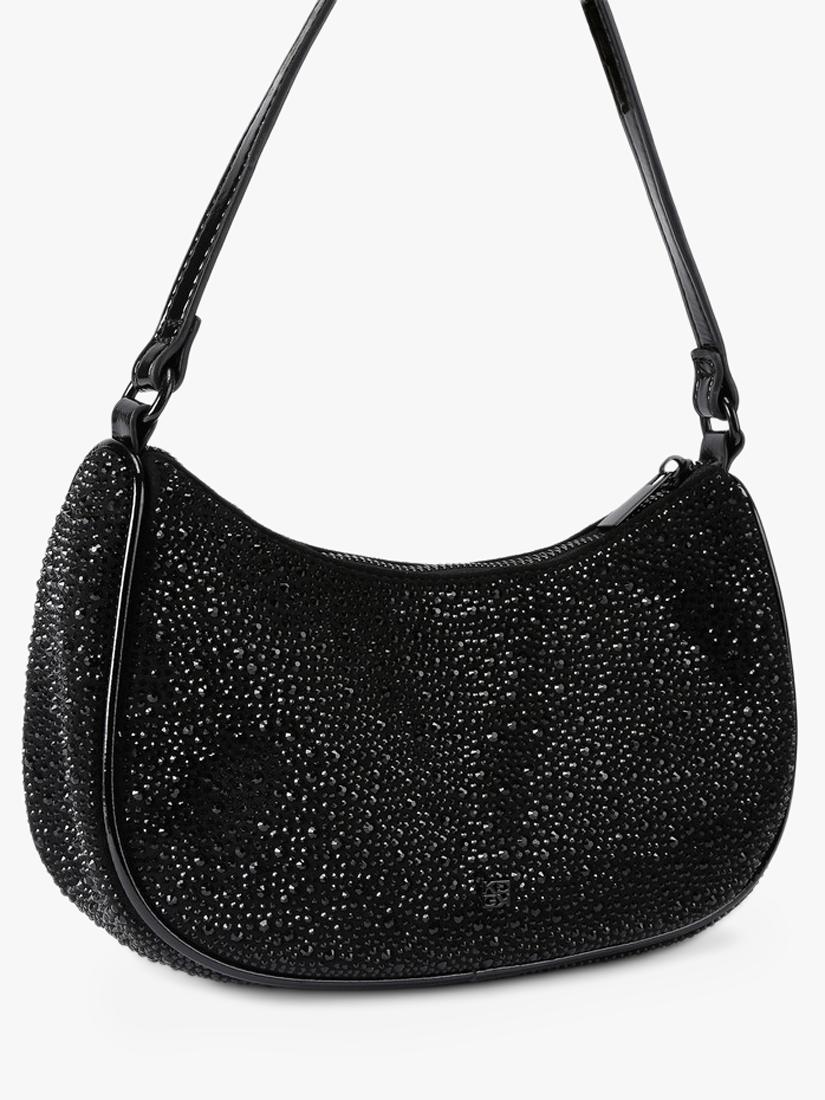 Miss KG black embellished shoulder bag - British product