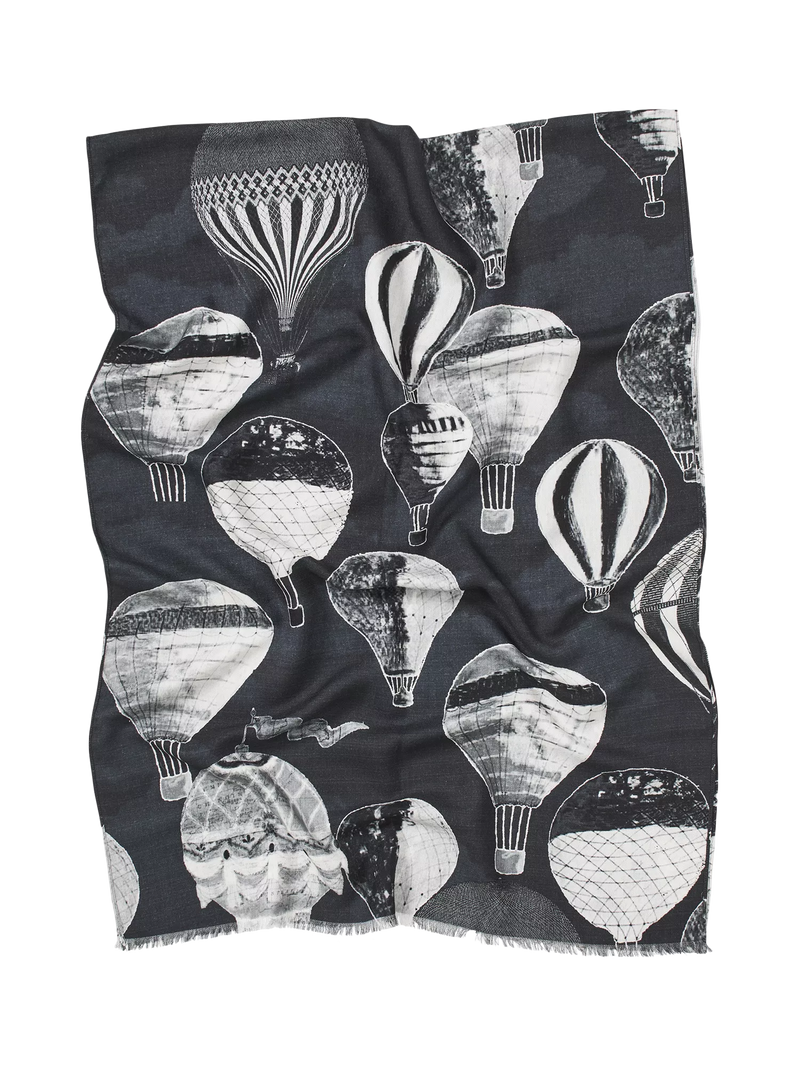 Aspinal of London printed wool scarf, imported from the UK