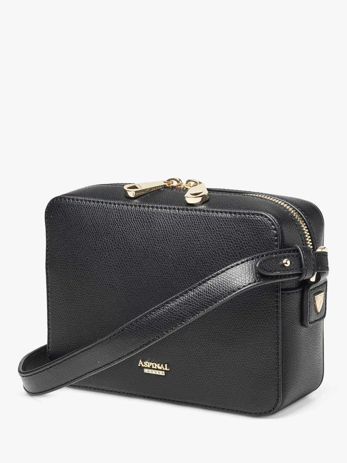 Aspinal of London crossbody camera bag black - British product