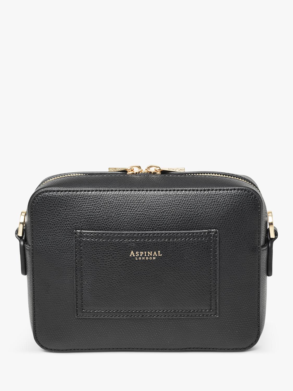 Aspinal of London crossbody camera bag black - British product