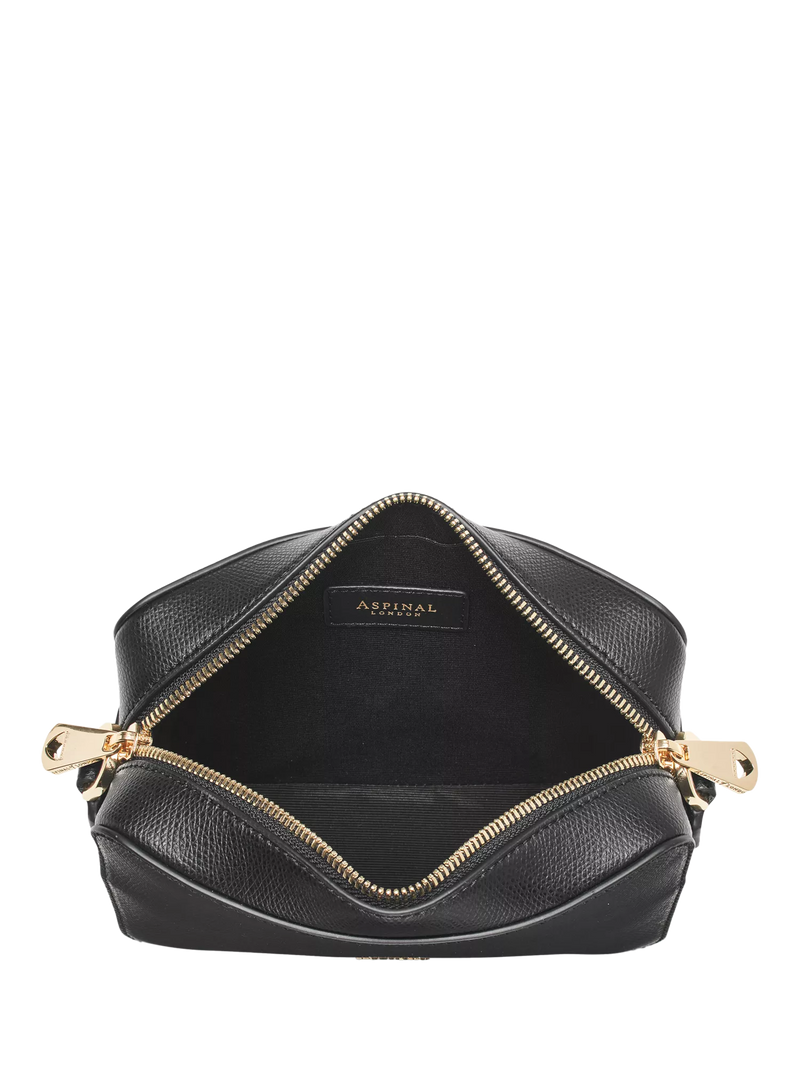 Aspinal of London crossbody camera bag black - British product
