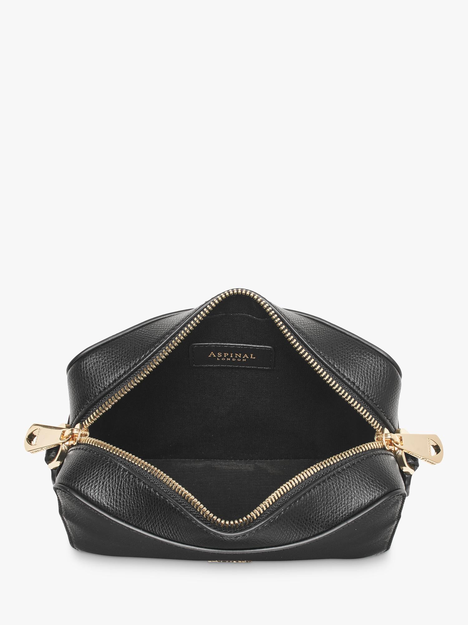 Aspinal of London crossbody camera bag black - British product