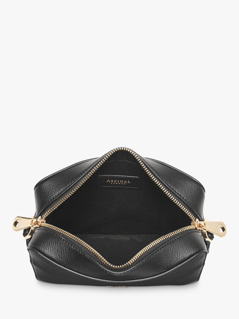 Aspinal of London crossbody camera bag black - British product