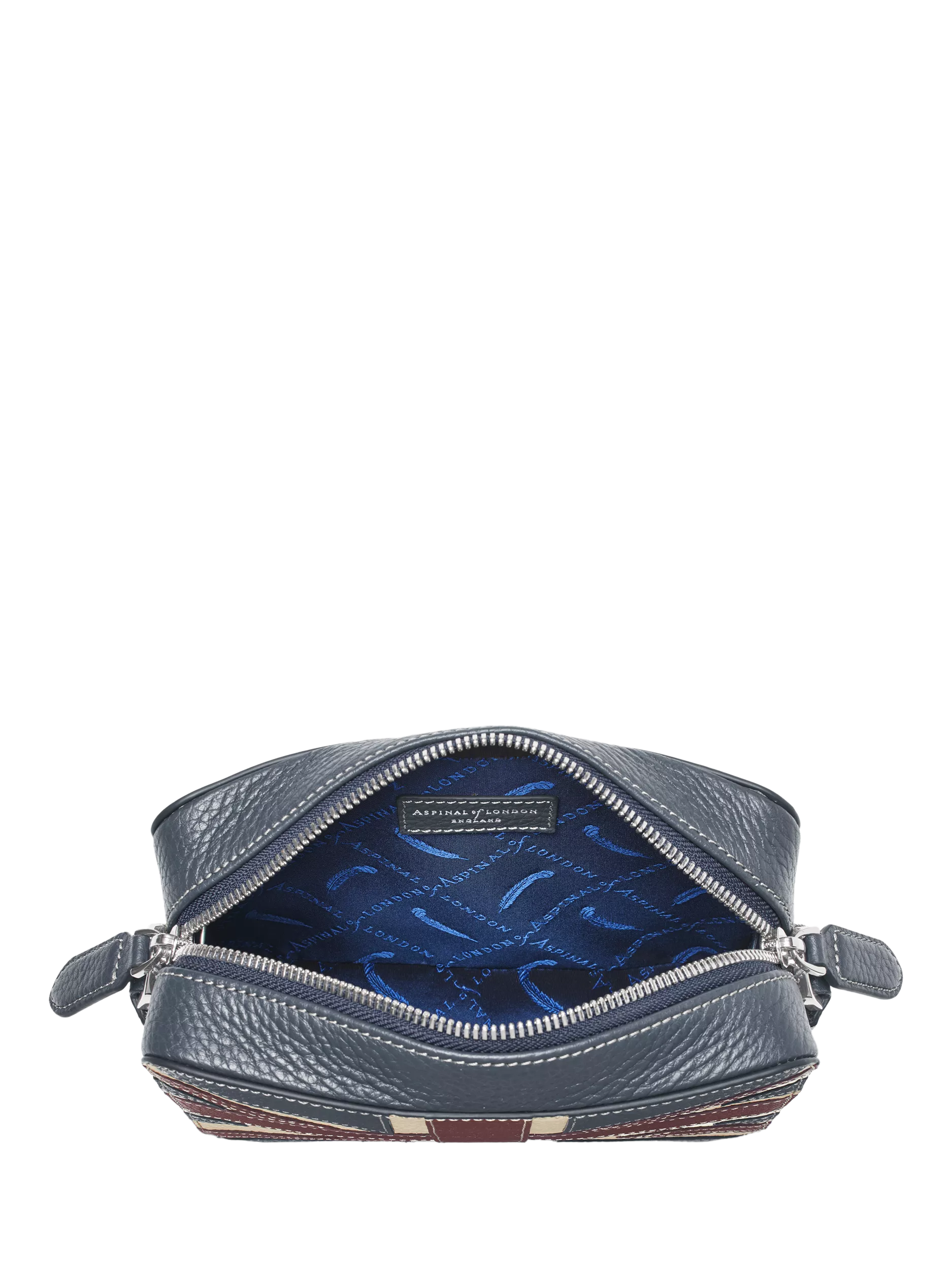 Aspinal of London leather crossbody camera bag with Union Jack design - British product