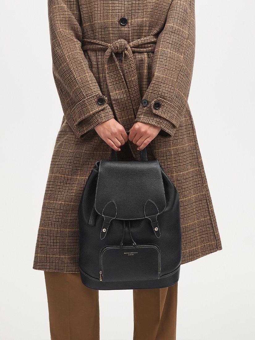 Aspinal of London Hudson leather backpack medium size (British brand)
