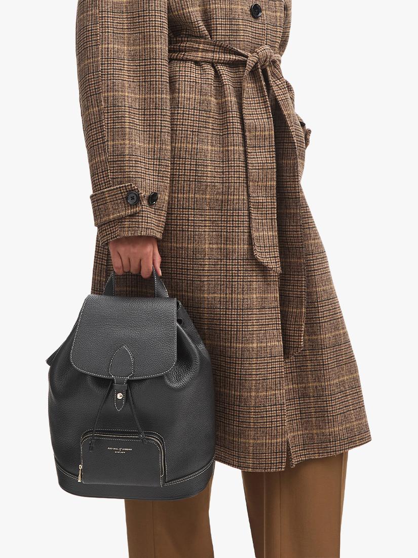 Aspinal of London Hudson small leather backpack, imported from the UK