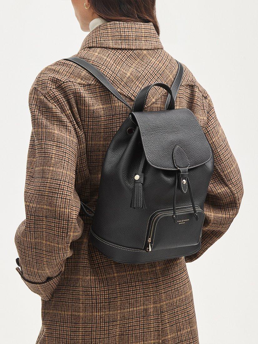 Aspinal of London Hudson small leather backpack, imported from the UK
