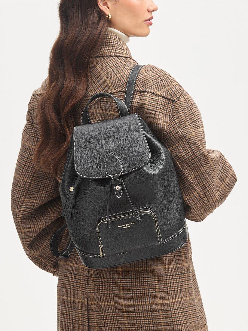Aspinal of London Hudson small leather backpack, imported from the UK
