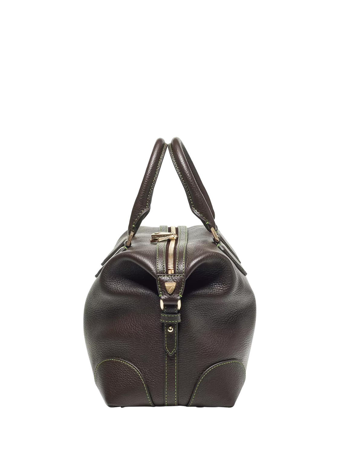 Aspinal of London dark brown pebble leather midi bag (British brand)