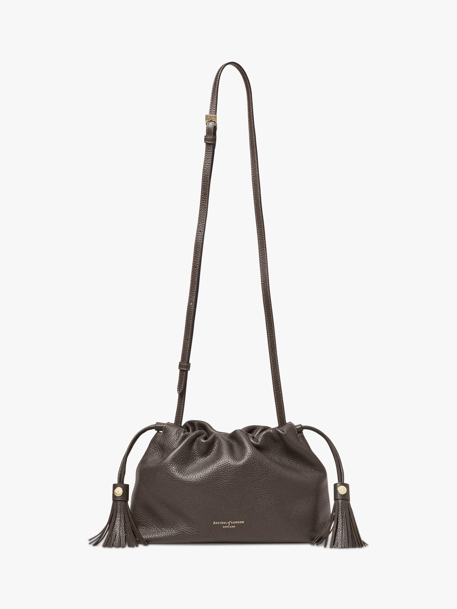 Aspinal of London Soho pebble leather large crossbody pouch - British product