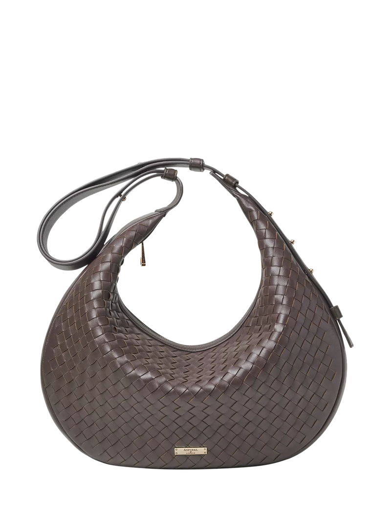 Aspinal of London Hudson handbag in chocolate leather (British brand)
