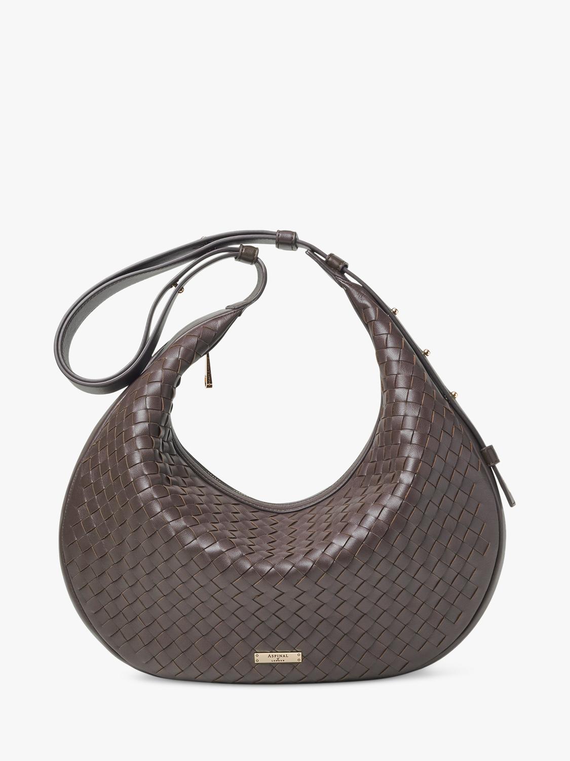 Aspinal of London Hudson handbag in chocolate leather (British brand)