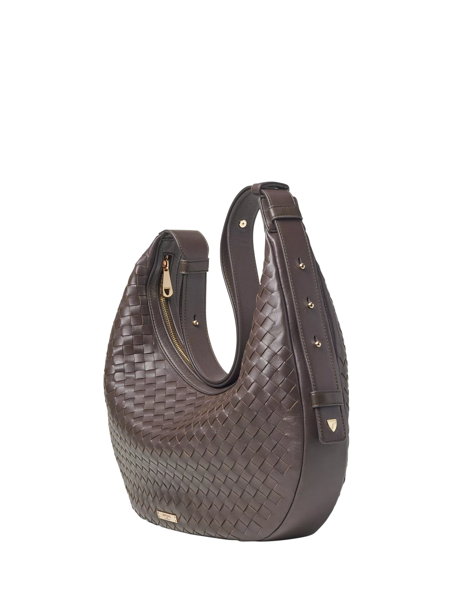 Aspinal of London Hudson handbag in chocolate leather (British brand)