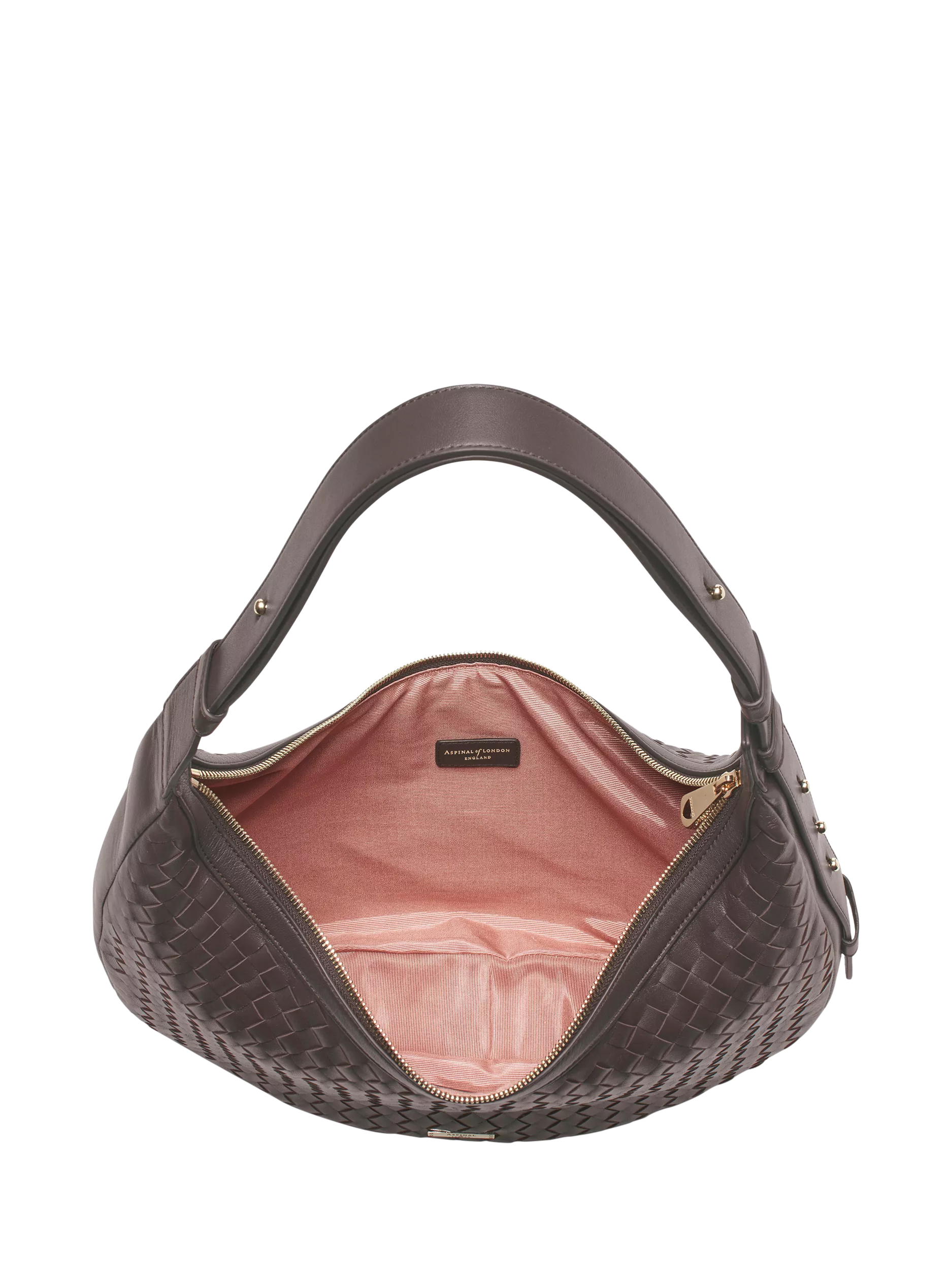 Aspinal of London Hudson handbag in chocolate leather (British brand)