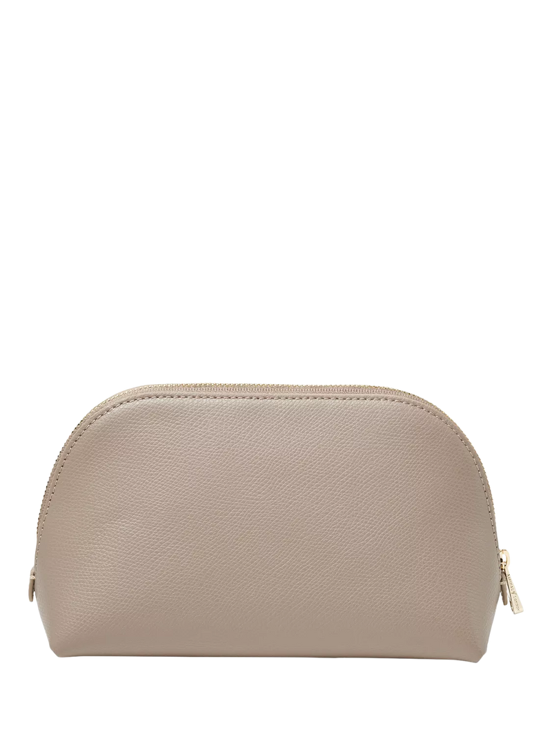 Aspinal of London makeup case taupe leather (British brand)