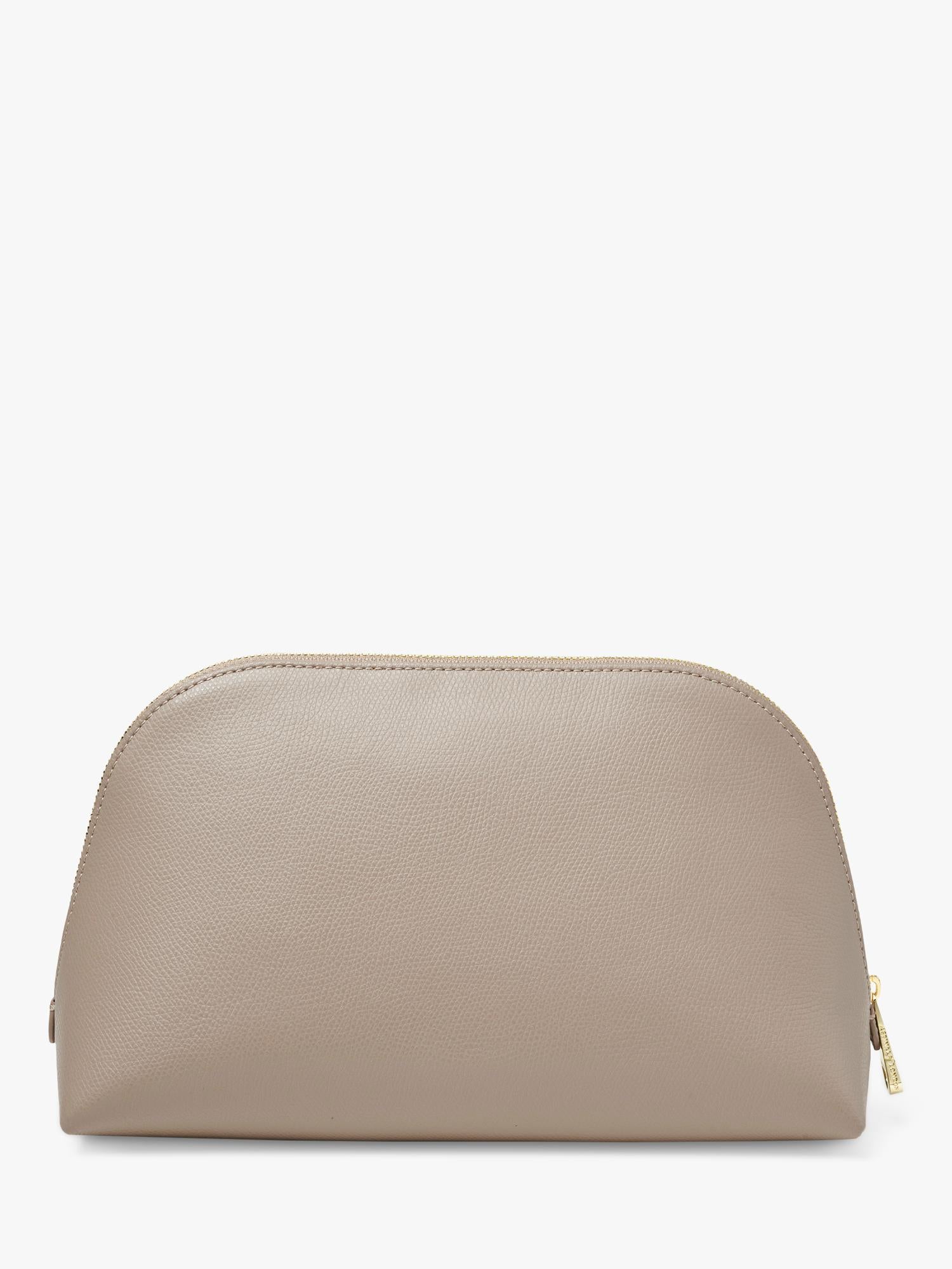 Aspinal of London leather toiletry bag in taupe, UK version