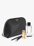Aspinal of London black leather toiletry bag, imported from the UK