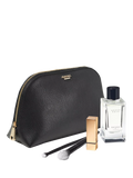 Aspinal of London black leather toiletry bag, imported from the UK